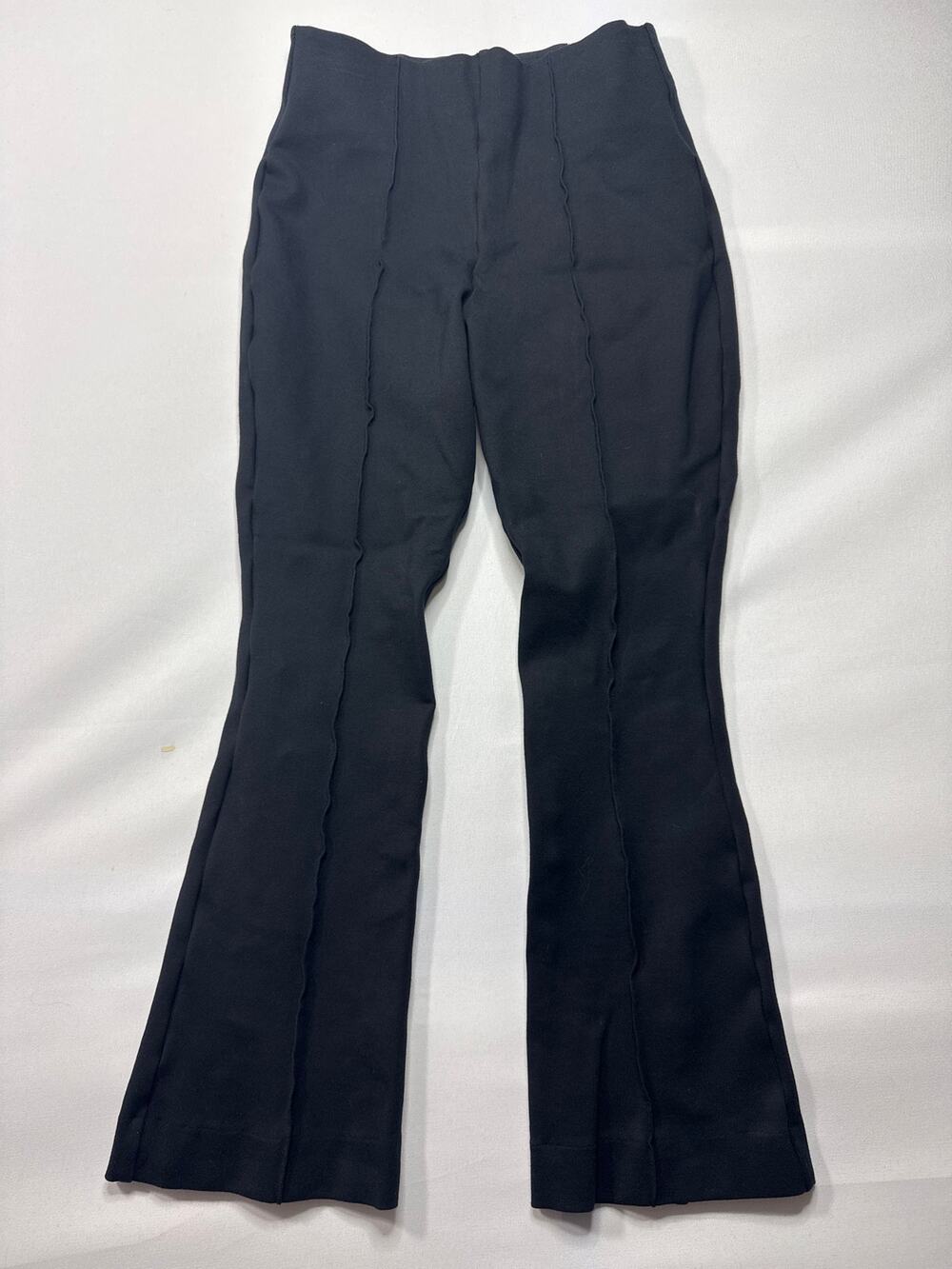 Spanx Women's Center Seam Flare Stretch Black Pants - Size S (24x25.5)